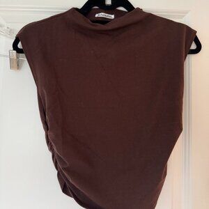 Reformation Lindy Knit Top Brown Size S